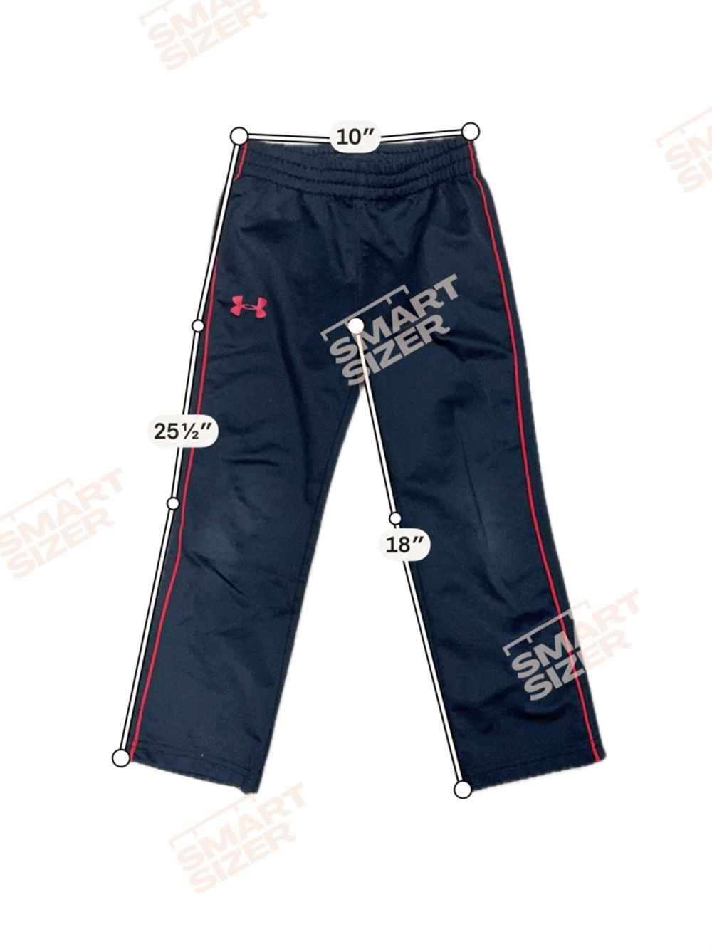 Under Armour Kids' Black Track andPants with Red Trim - Picture 2 of 3
